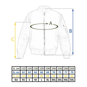 Куртка Бомбер льотна US BASIC MA1® FLIGHT JACKET Оливкова S