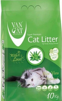 Бентонитовый наполнитель Van Cat для кошачьего туалета с ароматом алоэ вера 10 кг (8699245857856)