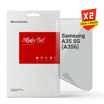 Набор гидрогелевой пленки на телефон ArmorStandart Clear + Matte для Samsung A35 5G (A356) прозрачная матовая (ARM80704)
