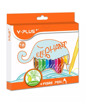 Змивні фломастери Y-Plus+ ELEPHANT 18 кольорів
