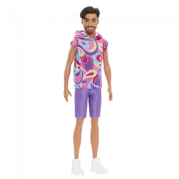 Кукла Mattel Кен Модник в винтажном худом с коротким рукавом Barbie Fashionistas HRH26