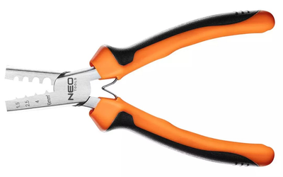 Szczypce NEO Tools do zaciskania końcówek 1.5 - 6 mm2 23-13 AWG 140 mm 01-533 (5907558432374)