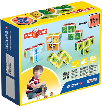 Zestaw edukacyjny Geomag Magicube Owady Magnetyczne kostki + Karty (0871772001218)