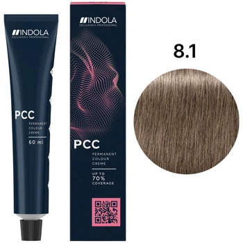 Перманентна крем-фарба INDOLA Permanent Caring Color 8.1 - Світлий блонд попелястий 60 мл