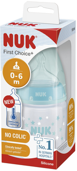 Butelka do karmienia NUK First Choice Plus ze smoczkiem silikonowym 150 ml miętowa (4008600400493)