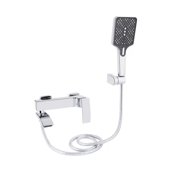 Смеситель для ванны Qtap Swan Cascada с поворотным изливом (c душевым гарнитуром) QTSWA260CRM45565 Chrome