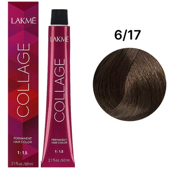 Фарба LAKME Collage Creme Hair Color Стійка для волосся 6/17 Blue Ash Dark Blonde 60 мл