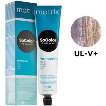 Стійка крем-фарба Matrix SoColor Pre-Bonded UL-V+ – Перламутровий ультра блонд плюс 90 мл