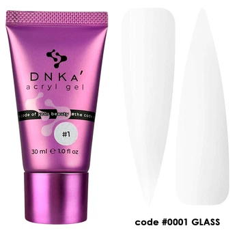 Акрил гель DNKa Аcryl Gel Прозорий #0001 Glass 30 мл (tube)