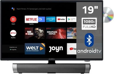 Телевизор 19" Reflexion LDDW19iSB / HD / 60 Гц / LED / Smart TV / Wi-Fi / Bluetooth / T2 / DVD Б/В