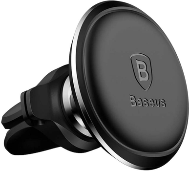 Автодержатель Baseus Magnetic Car Mount Phone Holder with Cable Clip Air Vent Version Cluster Black