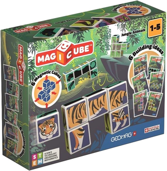 Магнитные кубики Geomag Magicube Животные в джунглях 6 деталей (0871772001454)