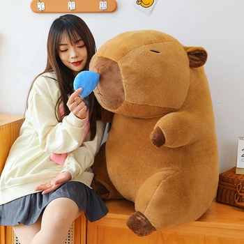 Іграшки Капібара з Соплею Плюшева Обіймашка М'яка My Kigu Антистрес Коричнева Велика 80 см (9065)
