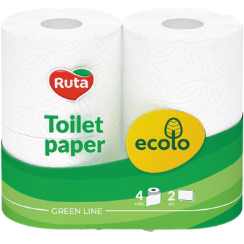 Папір туалетний Ruta Ecolo 2-шаровий 4 рулони