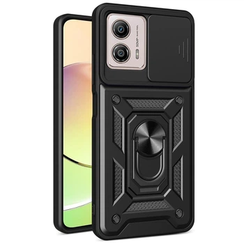 Чохол Fiji Camera Defence для Motorola G13/G23 бампер із захистом камери та підставкою Black