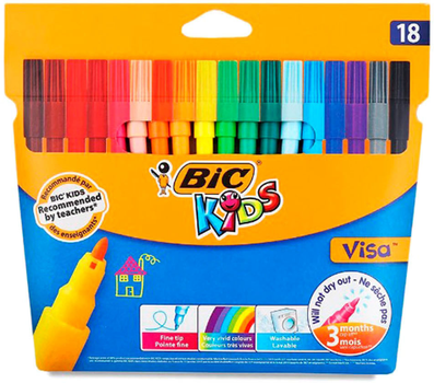 Фломастери BIC Visa 18 кольорів 18 шт. (3270220002765)