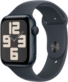 Смарт-годинник Apple Watch SE (2024) GPS 44mm Midnight Aluminium Case with Midnight Sport Band - S/M (MXEJ3)