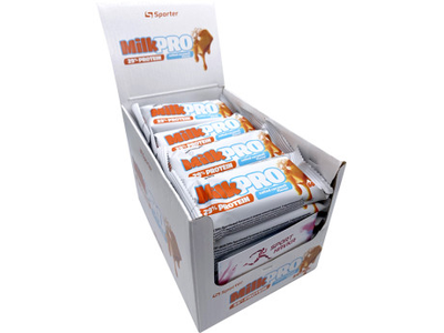 Упаковка батончиков Sporter MILK PRO 29% 24 штуки по 60 грамм Вкус Соленая Карамель