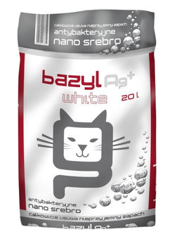 Наповнювач для кота Bazyl Ag+ White 20 л (5902020577850)