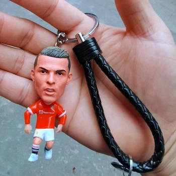 Фигурка футболиста с брелком - Криштиану Роналду - Манчестер Юнайтед (Cristiano Ronaldo) Подарок футболисту - 6,5 см