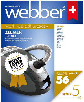 Zestaw worków do odkurzacza Webber Zelmer 321 (02WWZ321)