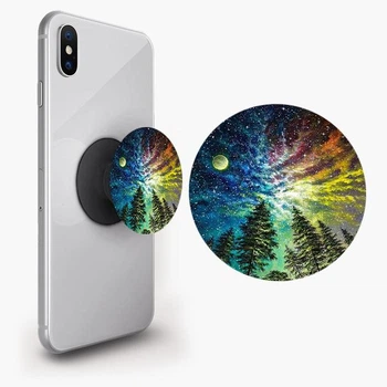 Держатель для телефона PopSockets ночной лес Черный