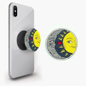 Держатель для телефона PopSockets луна солнце Черный