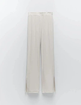 Штани в рубчик zara 7385/259/052 L бежеві