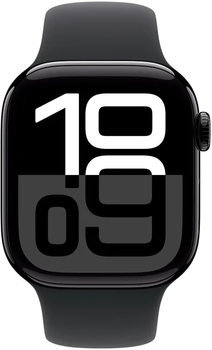 Smartwatch Apple Watch Series 10 GPS + Cellular 42mm Jet Black Aluminium Case with Black Sport Band - M/L (MWX73)