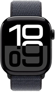 Смарт-годинник Apple Watch Series 10 GPS + Cellular 42mm Jet Black Aluminium Case with Ink Sport Loop (MWX83)