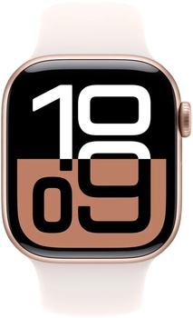 Smartwatch Apple Watch Series 10 GPS + Cellular 42mm Rose Gold Aluminium Case with Light Blush Sport Band - S/M (MWX93)