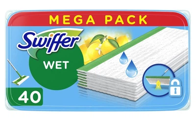 Змінні вологі серветки для швабри Swiffer 40 шт для миття підлоги та інших поверхонь