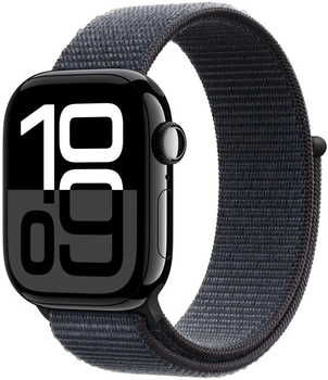 Smartwatch Apple Watch Series 10 GPS + Cellular 46mm Jet Black Aluminium Case with Ink Sport Loop (MWY53)