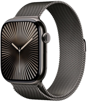 Смарт-годинник Apple Watch Series 10 GPS + Cellular 42mm Slate Titanium Case with Slate Milanese Loop (MX053)