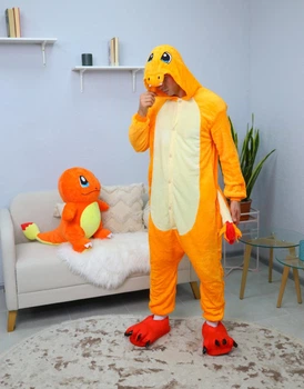 Пижама Кигуруми My Kigu Мужская Покемон Дракон Чармандер Оранжевый размер L 165-175 см (21080411)