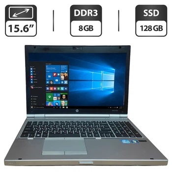 Ноутбук HP EliteBook 8560p / 15.6" (1366x768) TN / Intel Core i5-2540M (2 (4) ядра по 2.6 - 3.3 GHz) / 8 GB DDR3 / 128 GB SSD / Intel HD Graphics 3000 / WebCam / VGA б/у