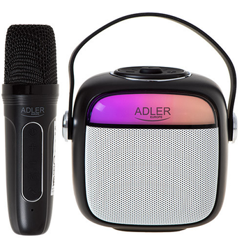 Колонка караоке Adler AD 1199 с микрофоном SD/USB/AUX/Bluetooth Black