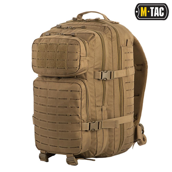 Рюкзак тактичний M-Tac Large Assault Pack Laser Cut 36 літрів, військовий, колір Койот