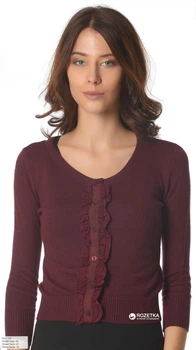 Кардиган в'язаний жіночий Colin's CLTTRWCRD028806018-1619 XS Бордовий