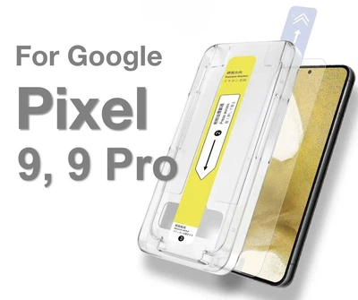 Защитное стекло 2.5D для Google Pixel 9, 9 Pro (с лотком для точной установки)