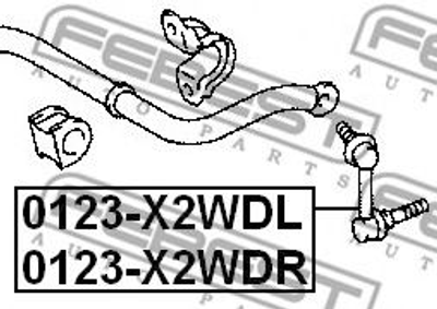 Тяга / Стойка стабилизатора Febest (0123X2WDL)