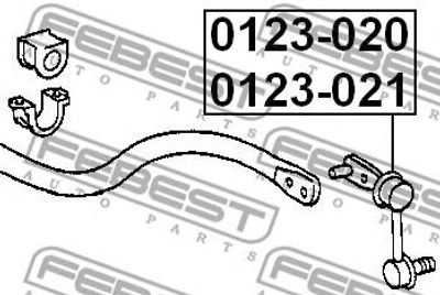Тяга / Стойка стабилизатора Febest (0123021)