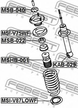 Прокладка пружины подвески Febest (MSIV75WF)