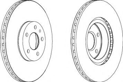 Тормозной диск перед. Doblo 10-/Combo 12-(284mm)(к-кт 2 шт.) Ferodo (DDF156)