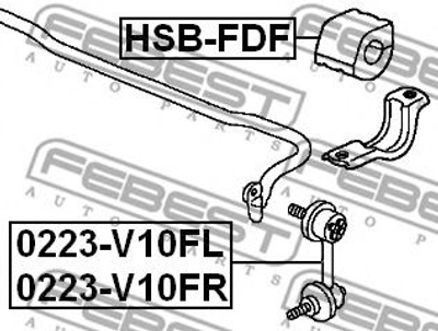 Втулка стабілізатора Febest (HSBFDF)