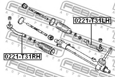 Рулевой наконечник Febest (0221T31LH)