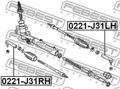 Рулевой наконечник Febest (0221J31LH)