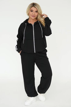 Fashions • Жіночий прогулянковий костюм Elisha Fashions 58-60 чорний (481-ел)