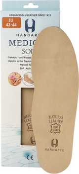 Устілки шкіряні латексні антибактеріальні Handarte Soft розмір 43-44 (SU-Soft-4344)