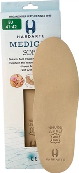 Устілки шкіряні латексні антибактеріальні Handarte Soft розмір 41-42 (SU-Soft-4142)